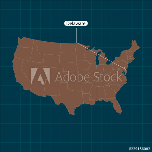 Delaware States Of America Territory On Dark Background Separate 500x500 Delaware States Of America Territory On Dark Background Separate