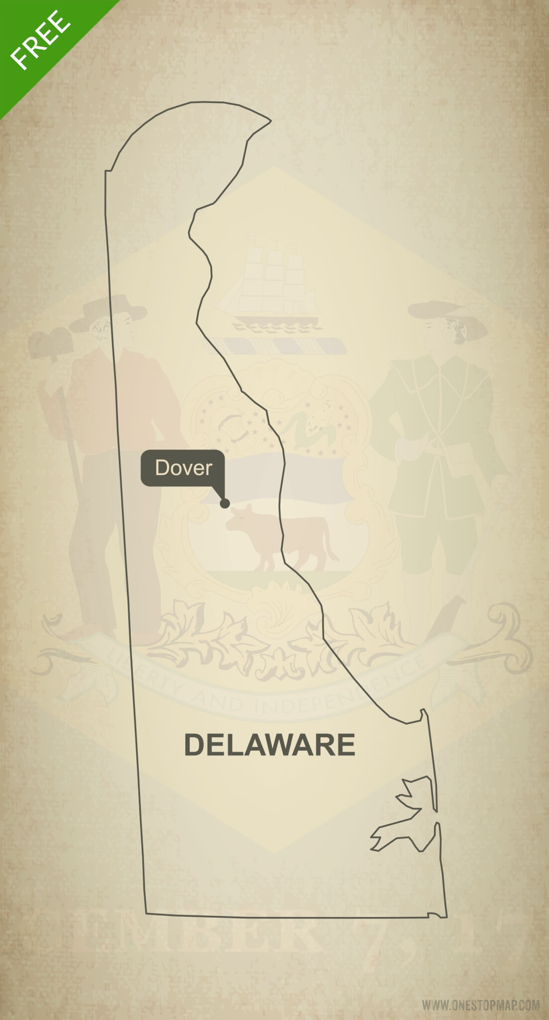 Free Vector Map Of Delaware Outline One Stop Map 1103x2048 Free Vector Map Of Delaware Outline One Stop Map