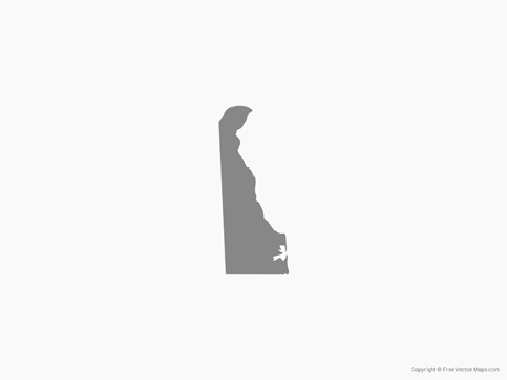 Vector Map Of Delaware 460x345 Vector Map Of Delaware