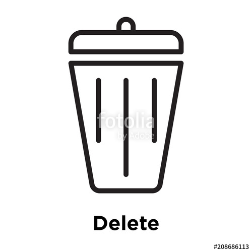 500x500 Delete Icon Vector Sign And Symbol Isolated On White Background