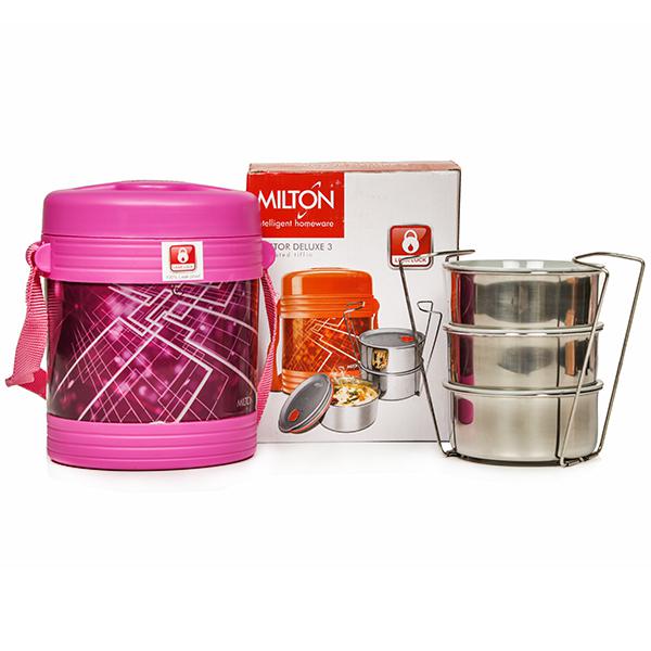 600x600 Buy Milton Vector Deluxe Insulated Tiffin Box Pc Online