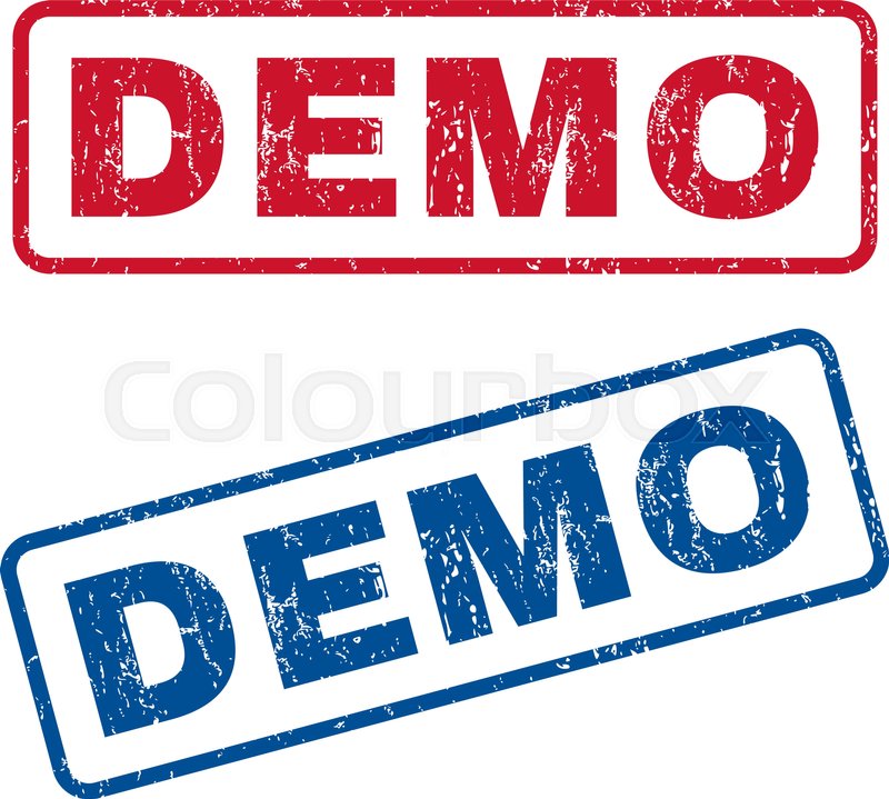 800x719 Demo Text Rubber Seal Stamp Stock Vector Colourbox