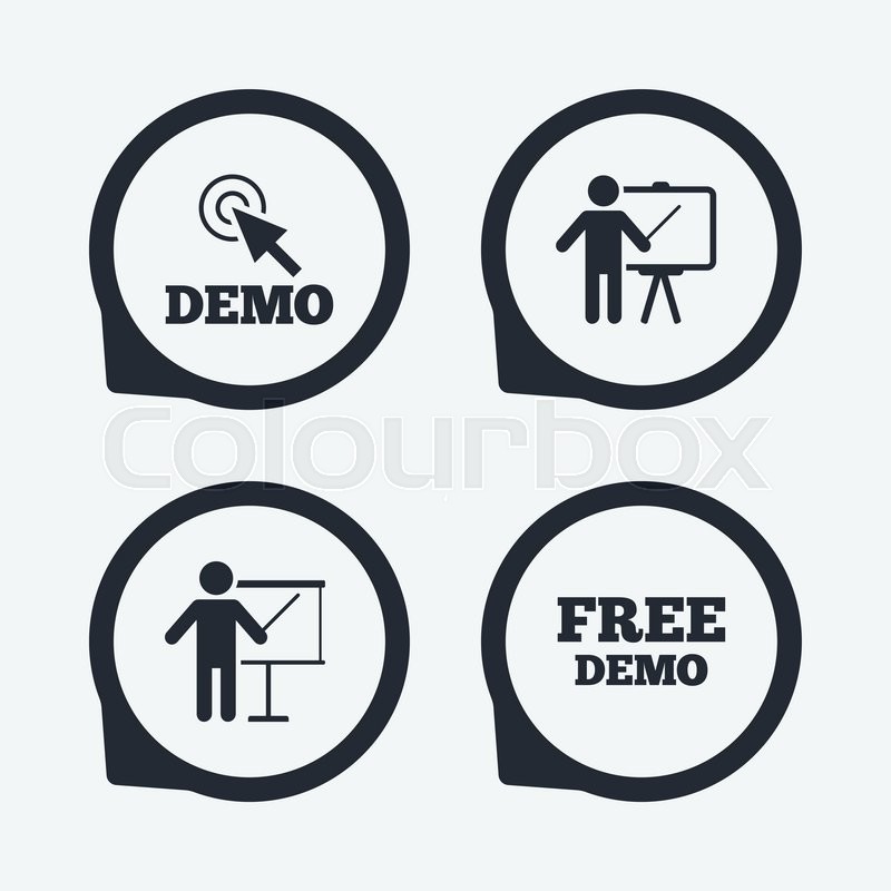 800x800 Demo With Cursor Icon Presentation Stock Vector Colourbox