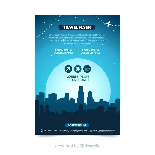 626x626 Flat Travel Brochure Template Vector Free Download Sample