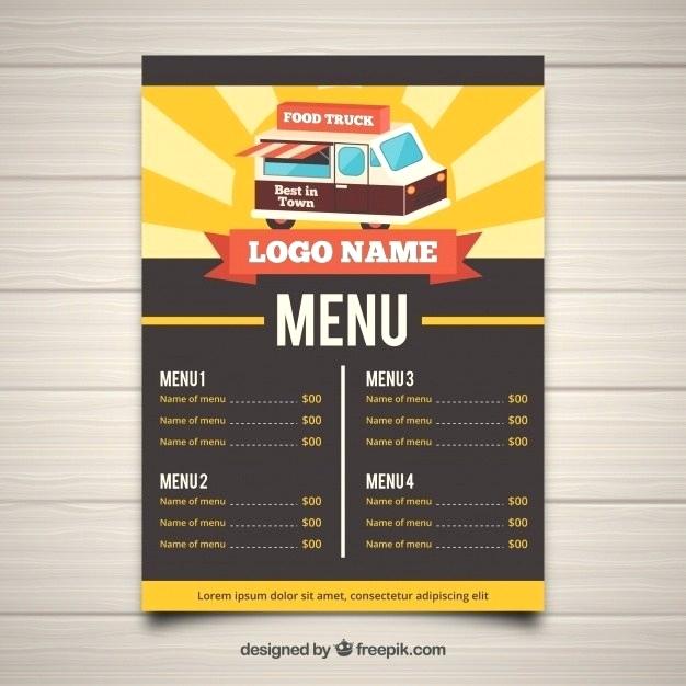 626x626 Food Truck Menu Template Vector Free Download Demo