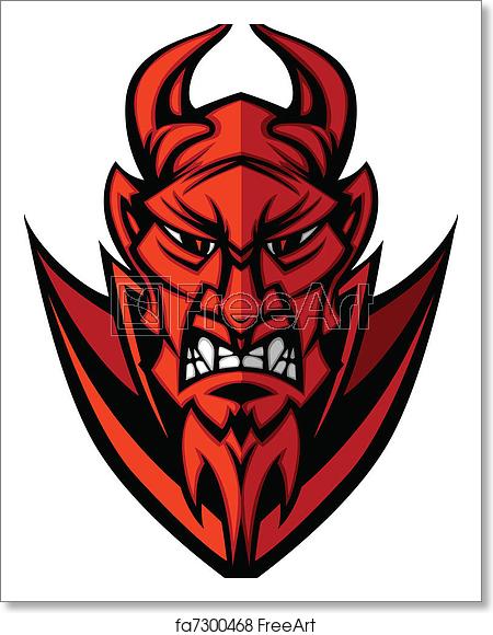 450x580 Free Art Print Of Demon Devil Mascot Head Vector Illu Graphic