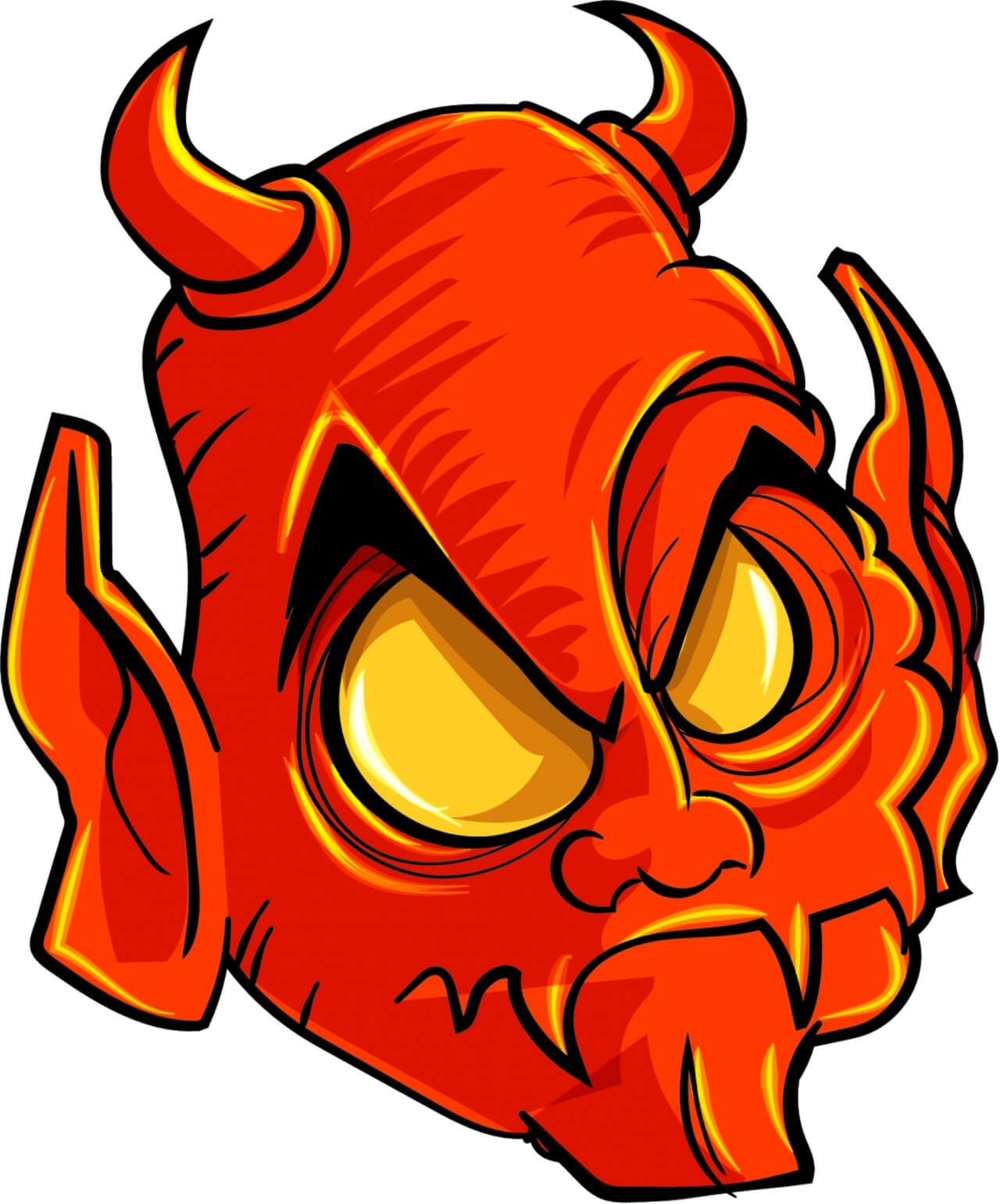 1280x1541 Free Vector Demon Head