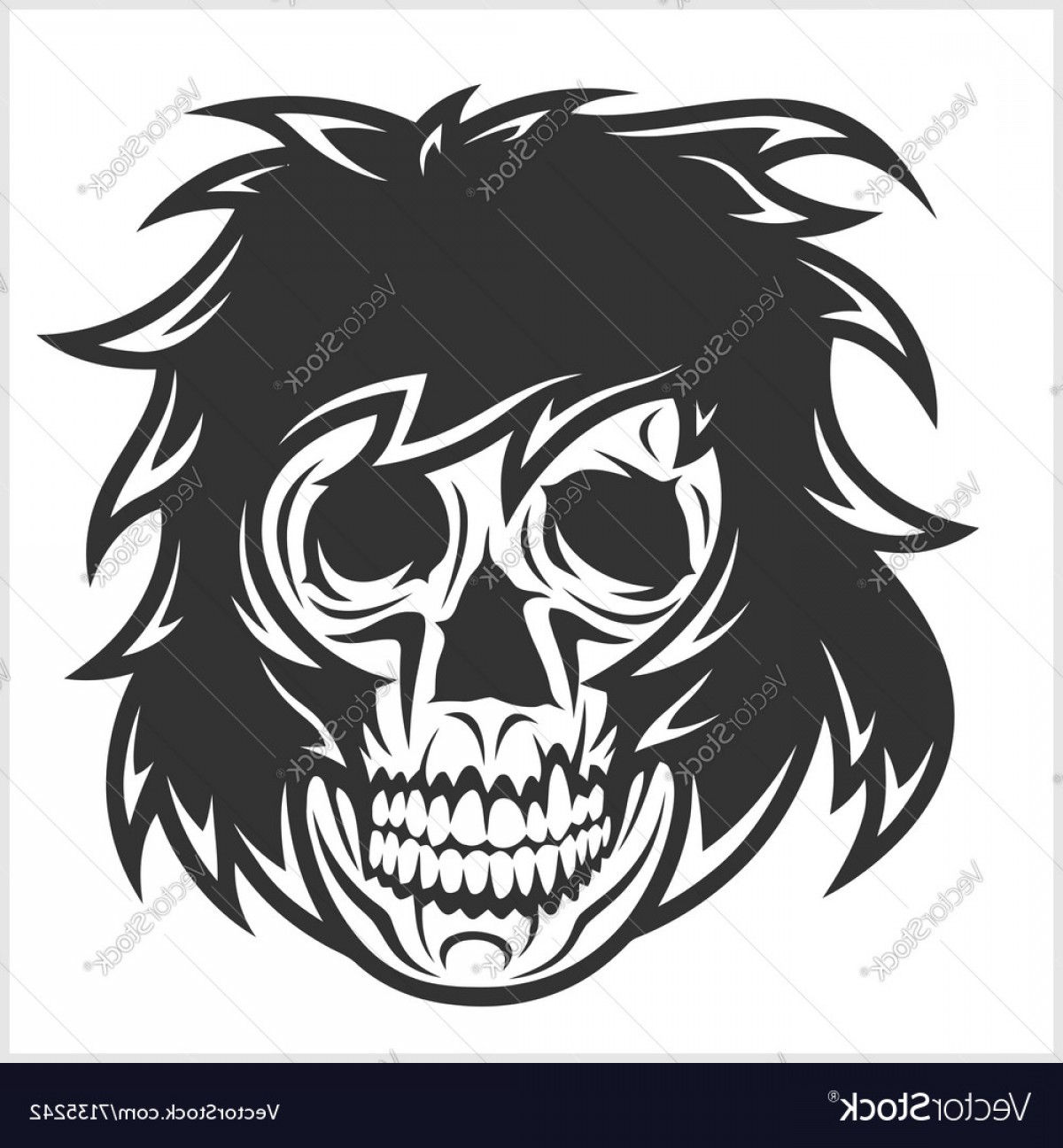 1200x1296 Demon Skull On White Vector Soidergi