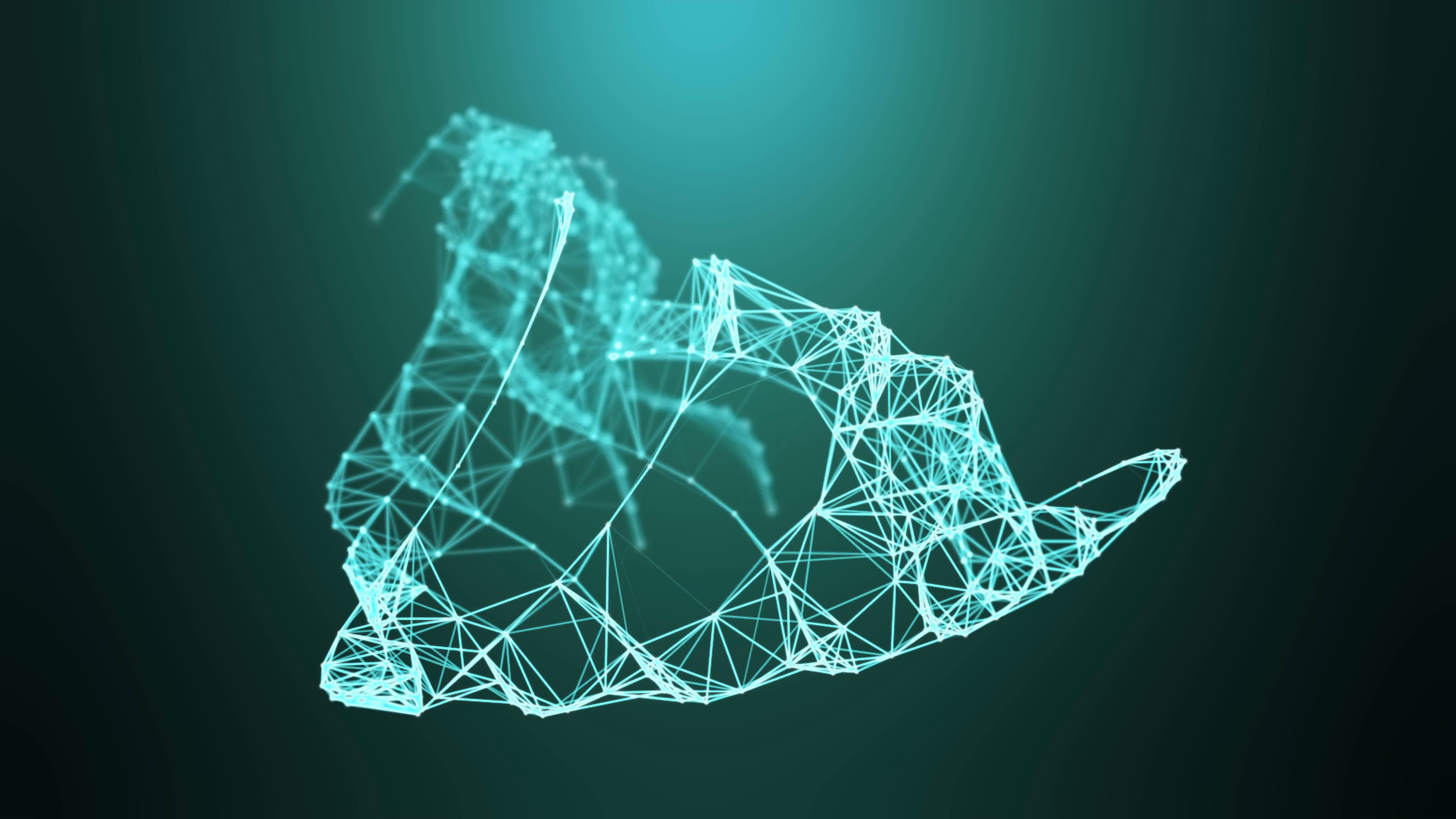 3840x2160 Vector Mesh, Modern Technology Abstract Background Geometric