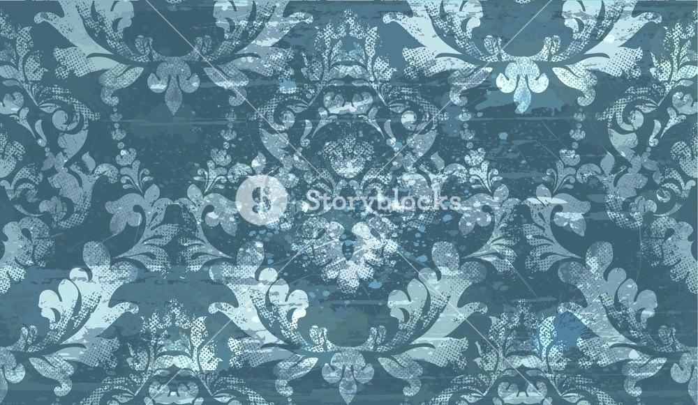 1000x581 Baroque Fabric Damask Old Pattern Ornament Decor Vector Texture
