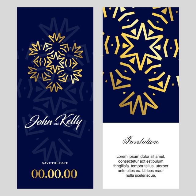 640x640 Wedding Cards Design Vector, Wedding Invitation Card Design