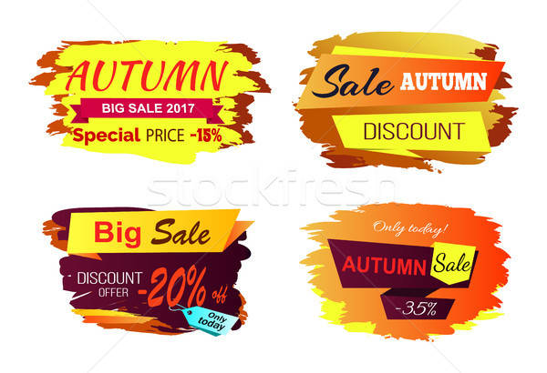 600x410 Autumn Big Sale Offer Vector Illustration Vector Illustration
