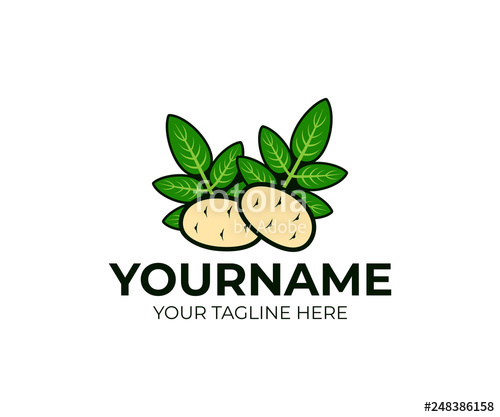 500x417 Potatoes, Tubers And Leaves, Logo Design Plant, Agriculture