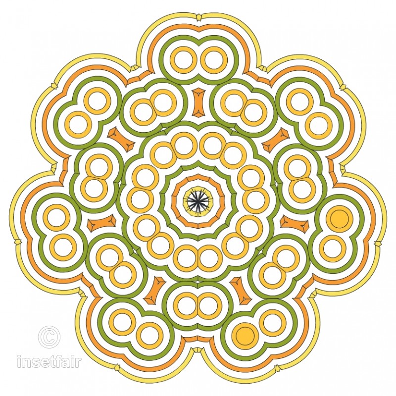 800x800 Beautiful Rangoli Design Vector Drawing
