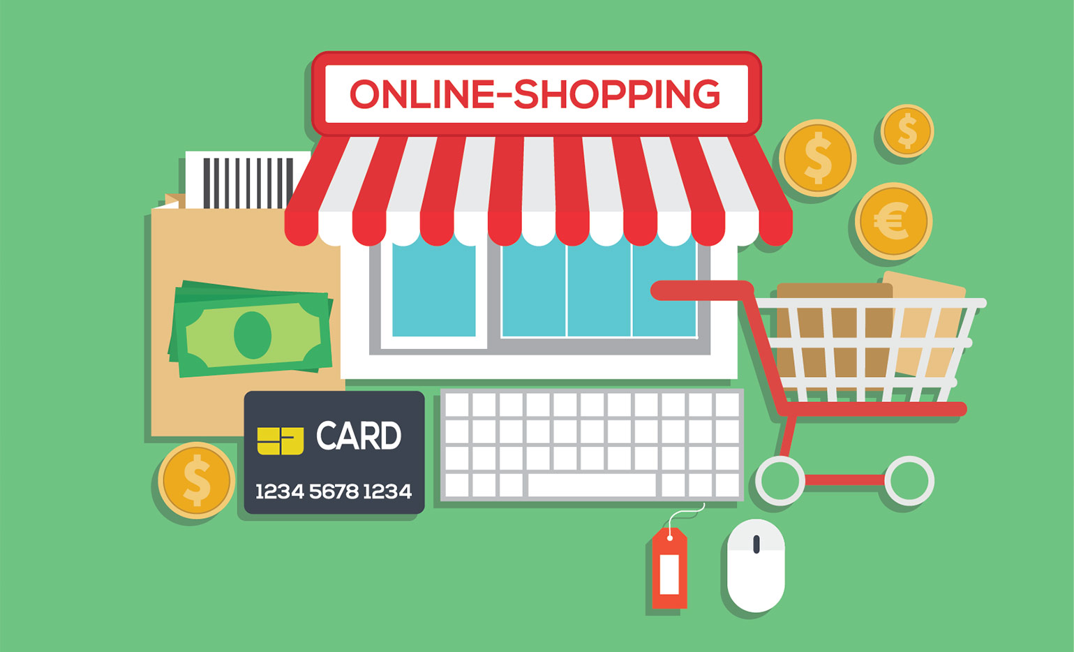 1539x934 Free! Online Shopping Vector Design Graphicgo