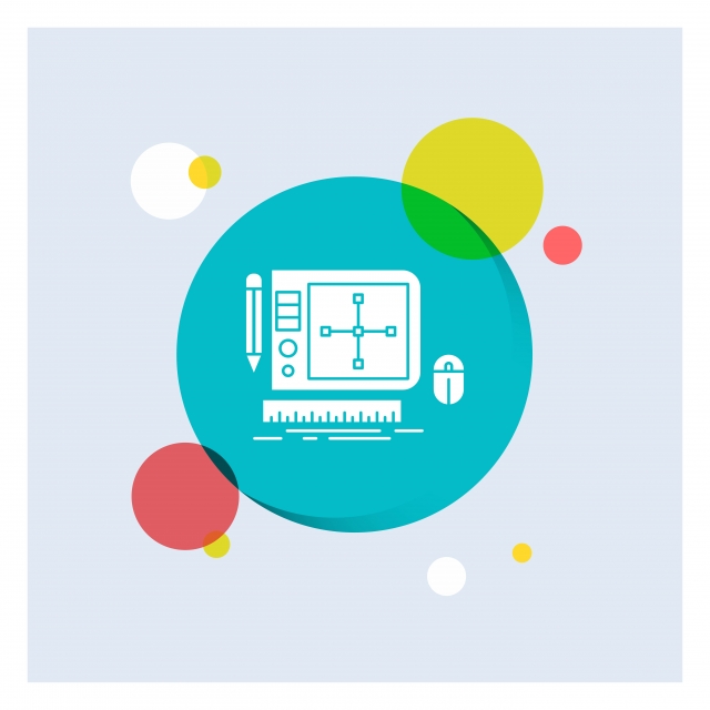 640x640 Design Graphic Tool Software Web Designing White Glyph Icon, App