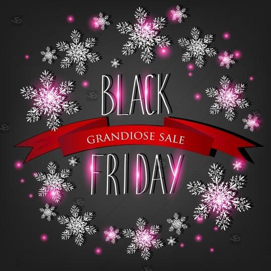 540x540 Black Friday Calligraphic Designs Poster Sale Typography Vector