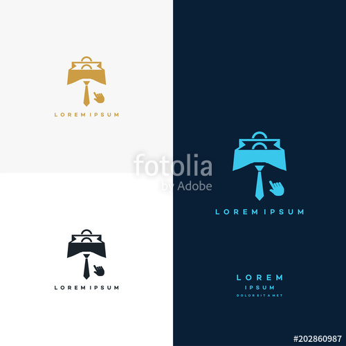 500x500 Online Fashion Sale Logo Designs Concept, Suit Sale Logo Template
