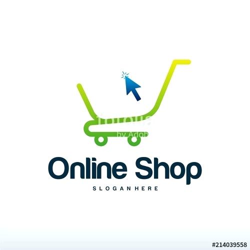500x500 Online Shop Logo Designs Concept Vector Cart Symbol Sale Template