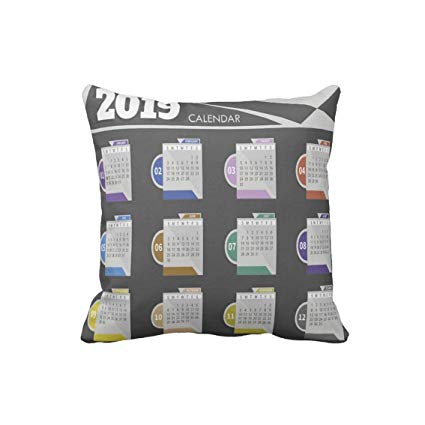 425x425 Vector Design Desk Calendar Pillow