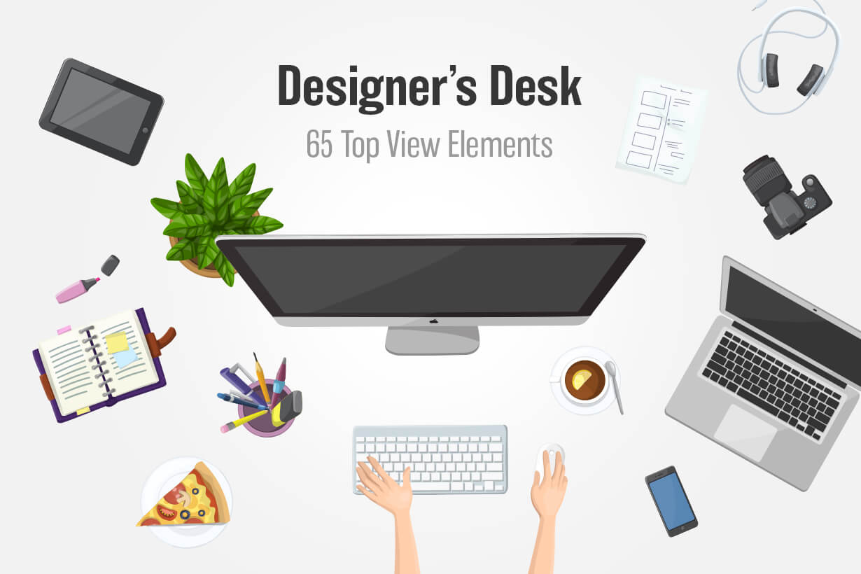 1230x820 Vector Office Items