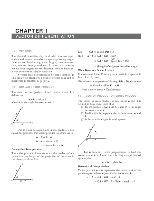 600x780 Pdf Chapter Vector Differentiation Yogendra