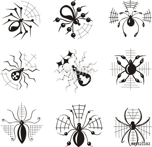 500x483 Dingbats With Spiders Stock Image And Royalty Free Vector