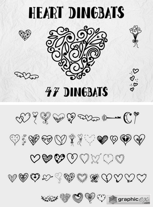 500x677 Heart Dingbats Font Free Download Vector Stock Image Photoshop Icon