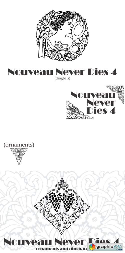 500x1012 Nouveau Never Dies Font Free Download Vector Stock Image