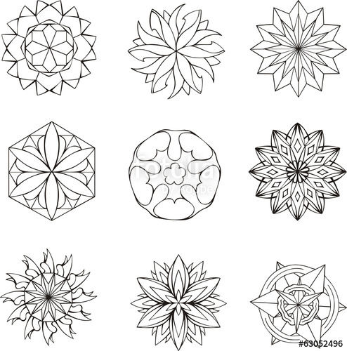 494x500 Round Dingbats As Stars Stock Image And Royalty Free Vector