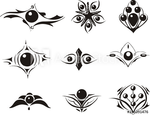 500x384 Set Of Symmetrical Floral Decorative Dingbats
