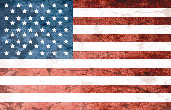 600x386 Grunge American Flag Vector Illustration Olga Altunina