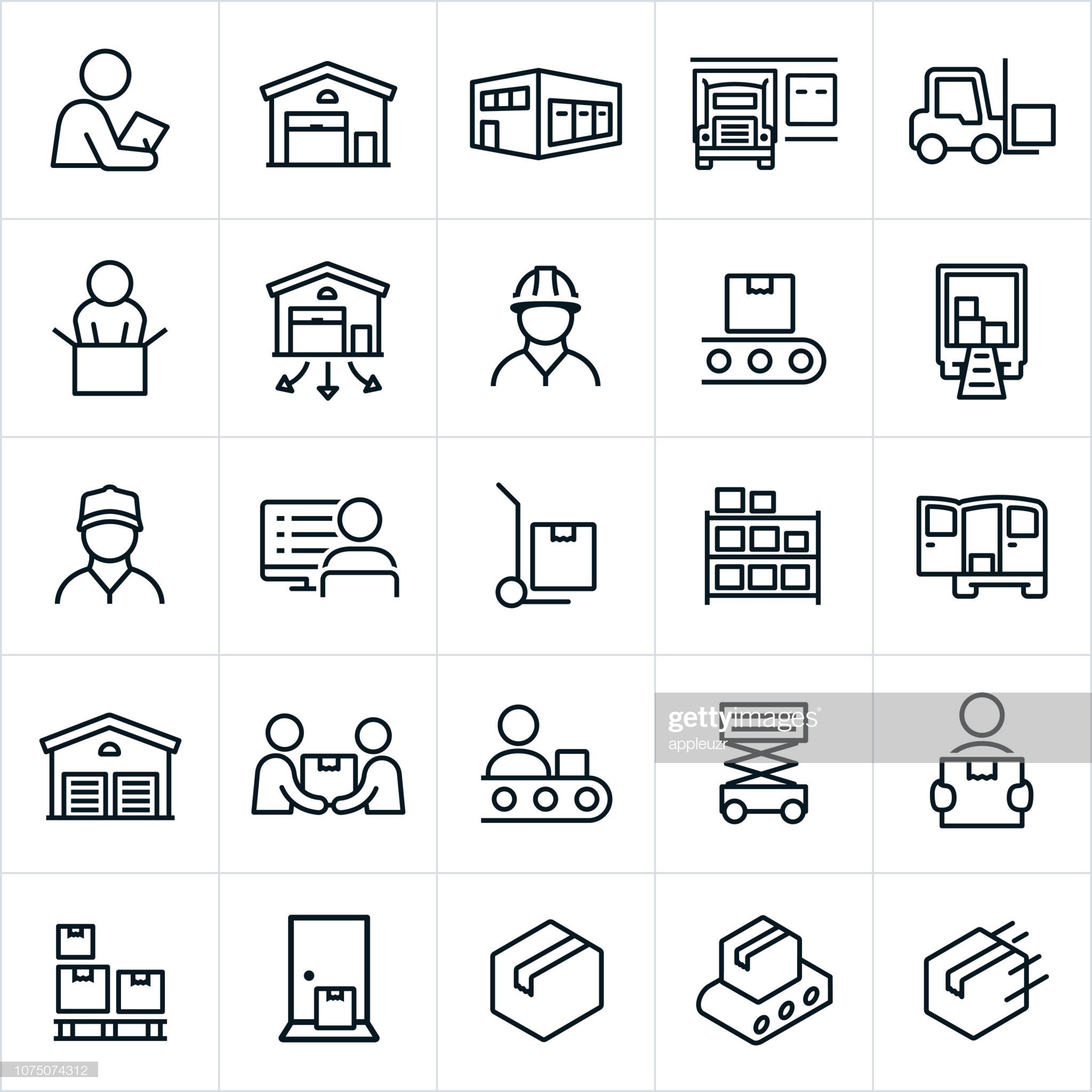 2048x2048 Icons Related To, And Representing Warehouses And The Distribution