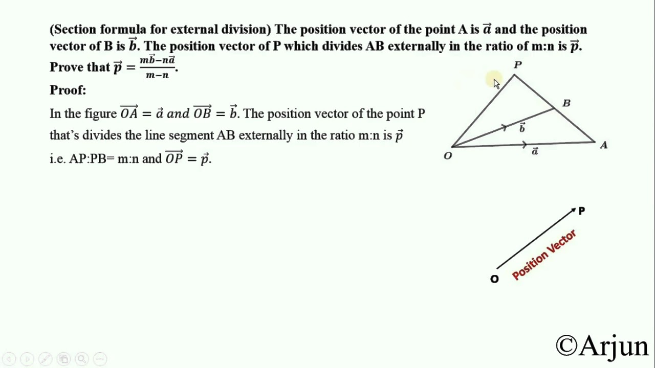 1280x720 Vector Section Formula For External Division