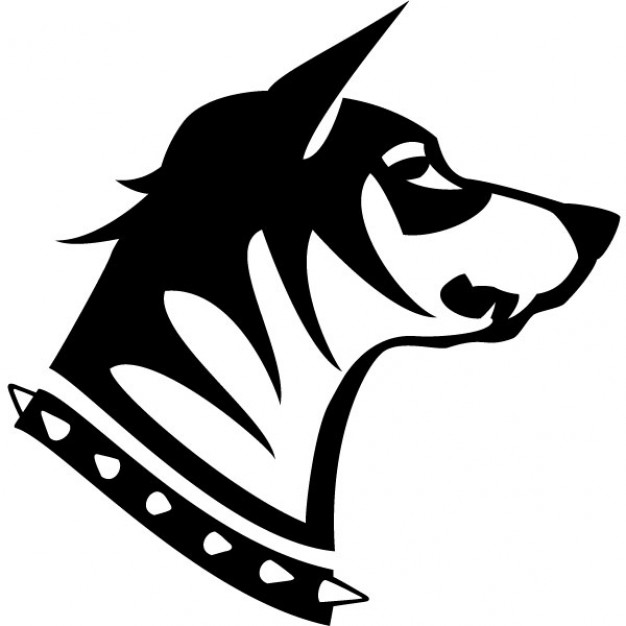 626x626 Dog Head With Spiked Collar Vector Free Download