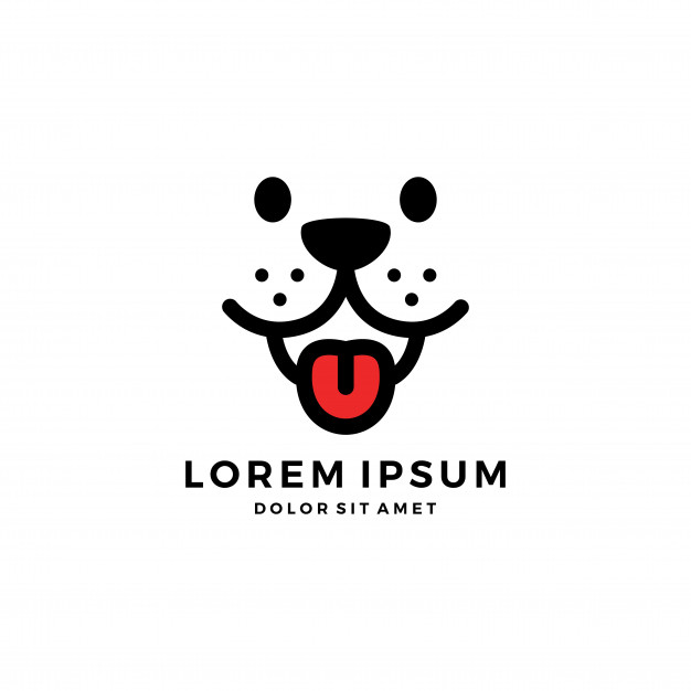 626x626 Dog Face Smile Happy Cute Pet Head Logo Vector Icon Vector