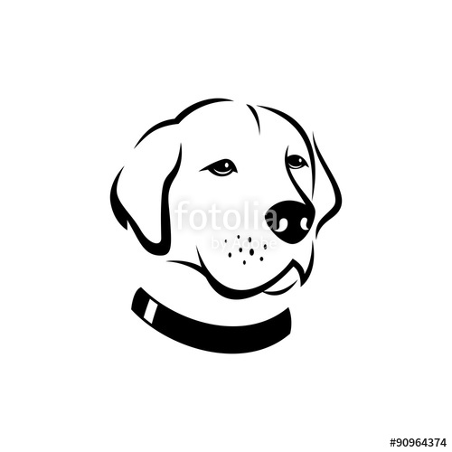 500x500 Dogs Face Silhouette Logo Template Stock Image And Royalty Free