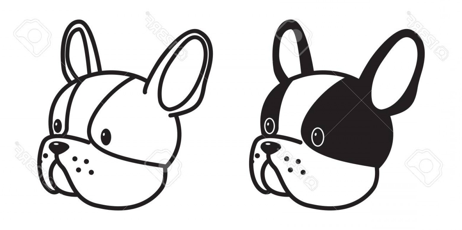 1560x778 Photostock Vector Dog French Bulldog Vector Icon Head Face