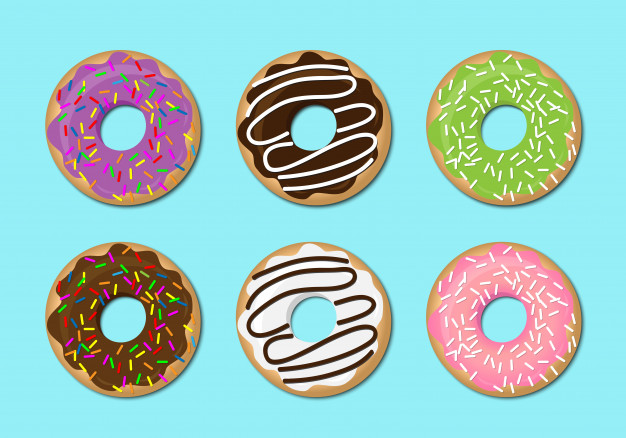 626x438 Donut Vector Set Isolated Vector Premium Download