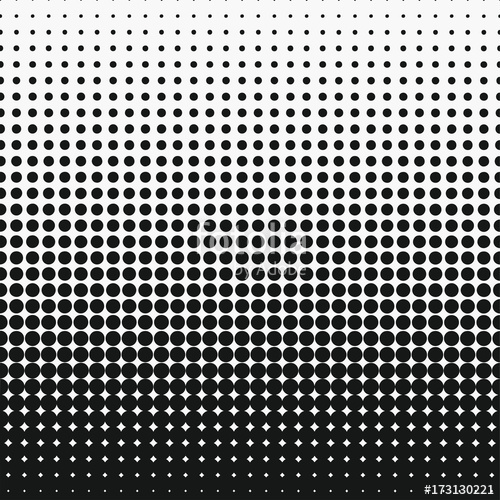 500x500 Dot Halftone Effect Circle Monochrome Abstract Semitone Element