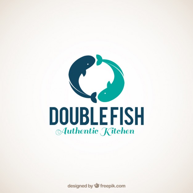 626x626 Double Fish Logo Vector Premium Download