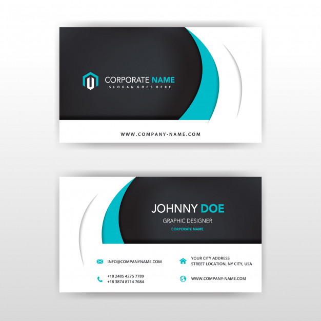 626x626 Modern Vector Double Sided Business Card Design Vector Free Download