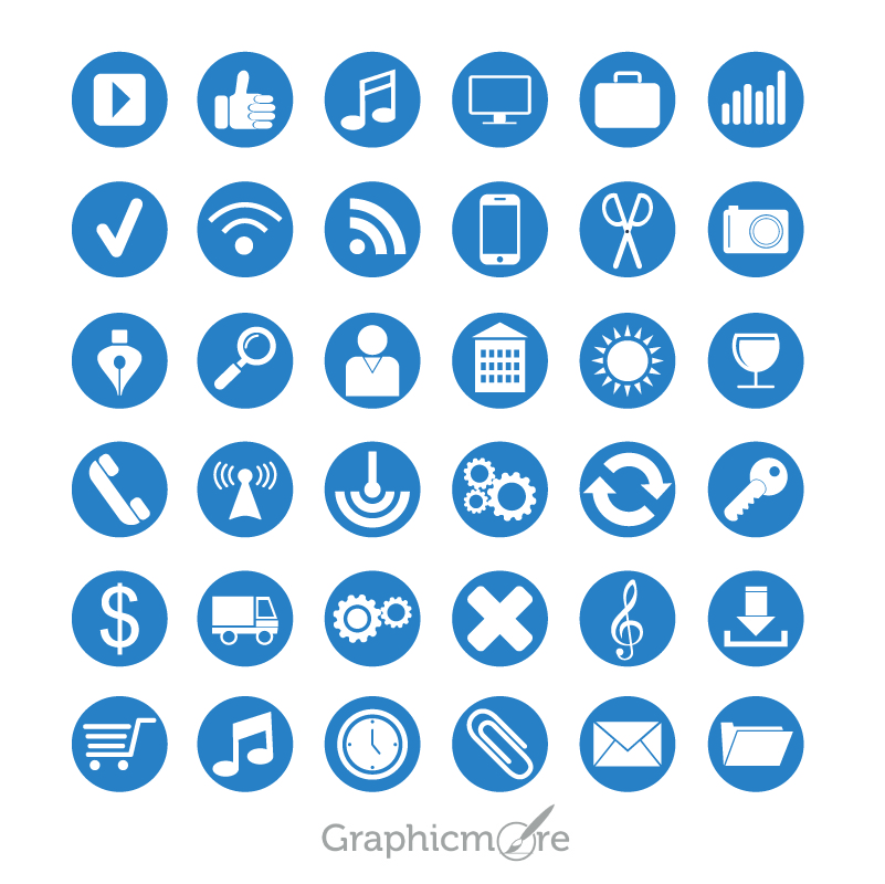 801x800 Flat Icons Set Design Free Vector Download