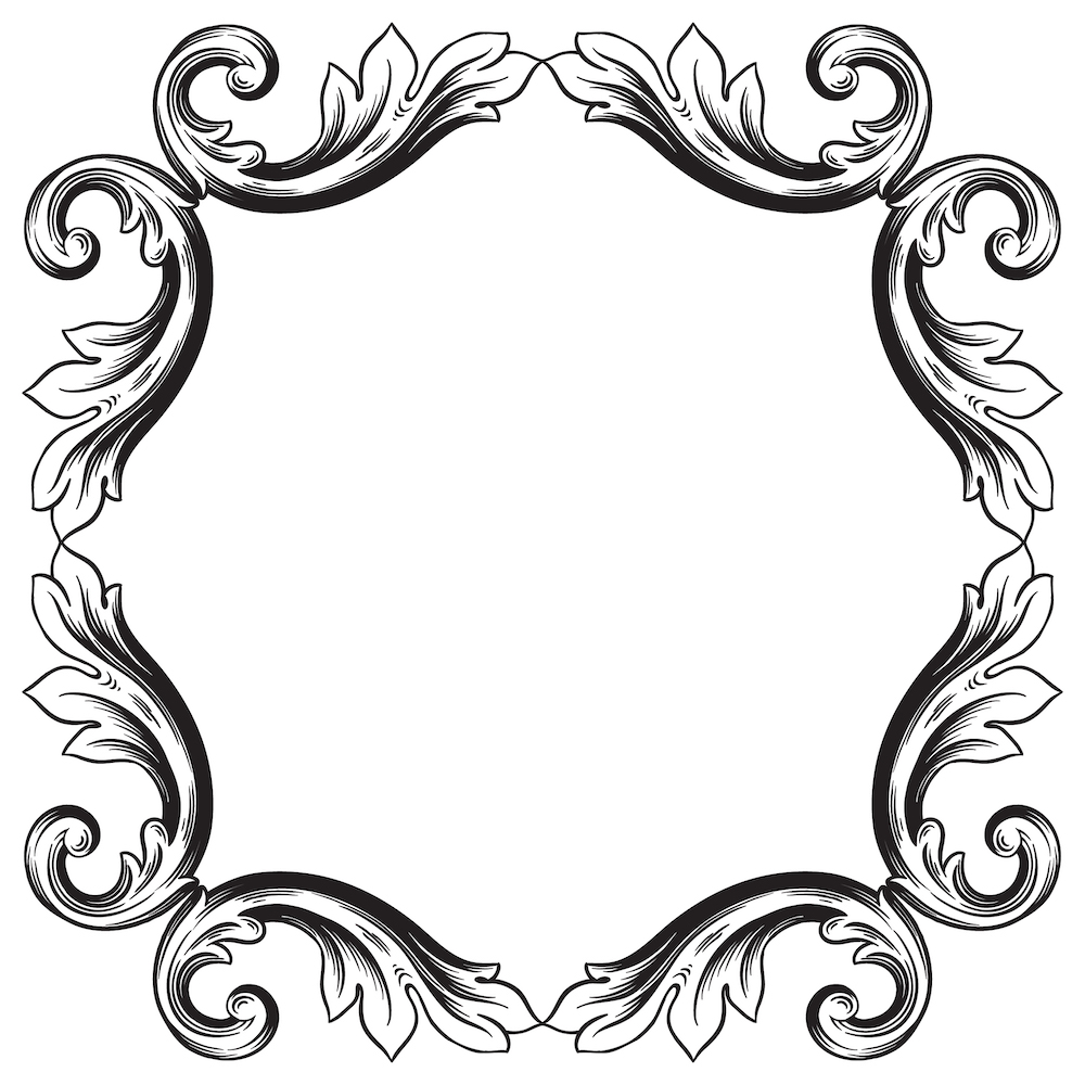 1000x1000 Baroque Frame Ornament Decorative Vector Download