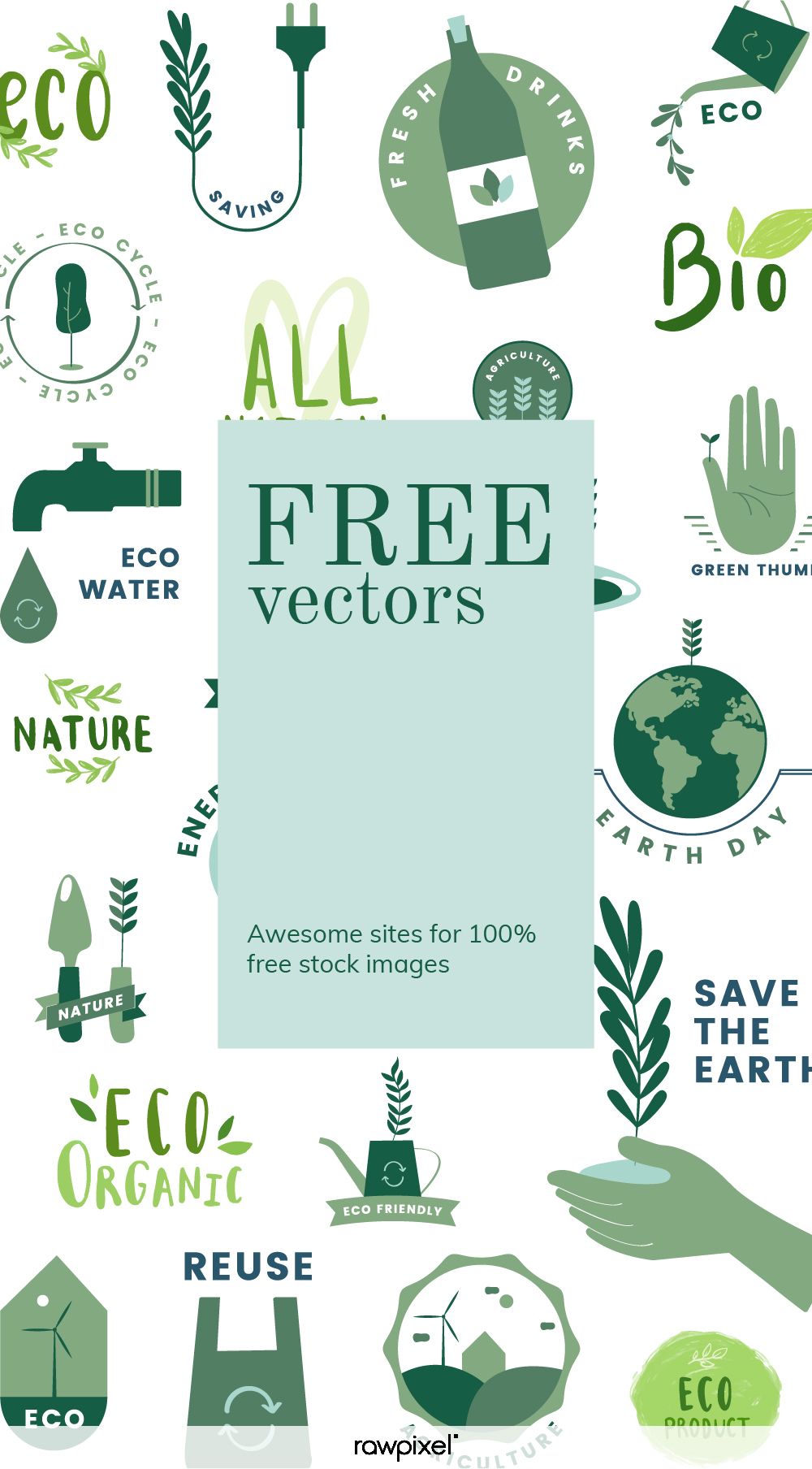 1000x1808 Download These Free Vectors Of Eco Design Set With Renewable