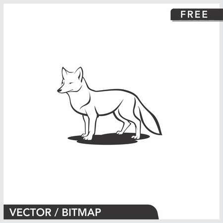 450x450 Free Fox Line Drawing Vector Clipart Hqgraphics