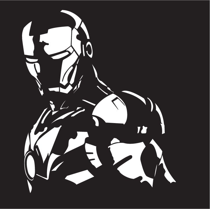724x720 Ironman Vector Drawing