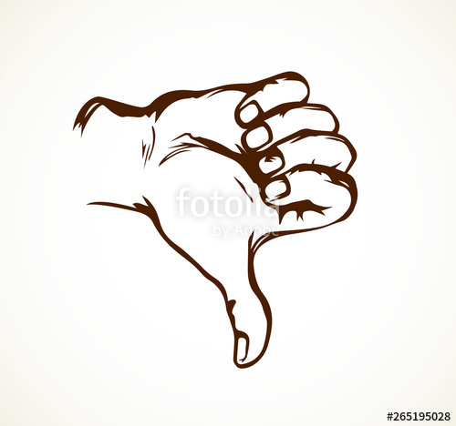 500x468 Thumb Down Sign Vector Drawing Stock Image And Royalty Free