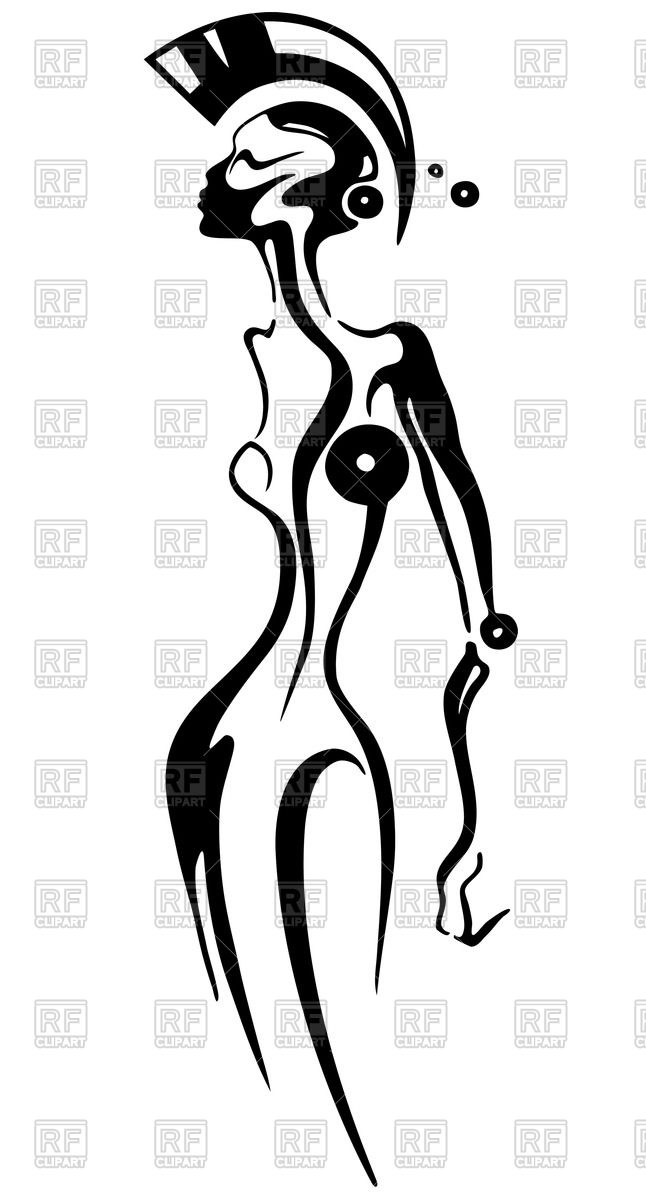 646x1200 Abstract Android Woman Vector Image Of People Katyau