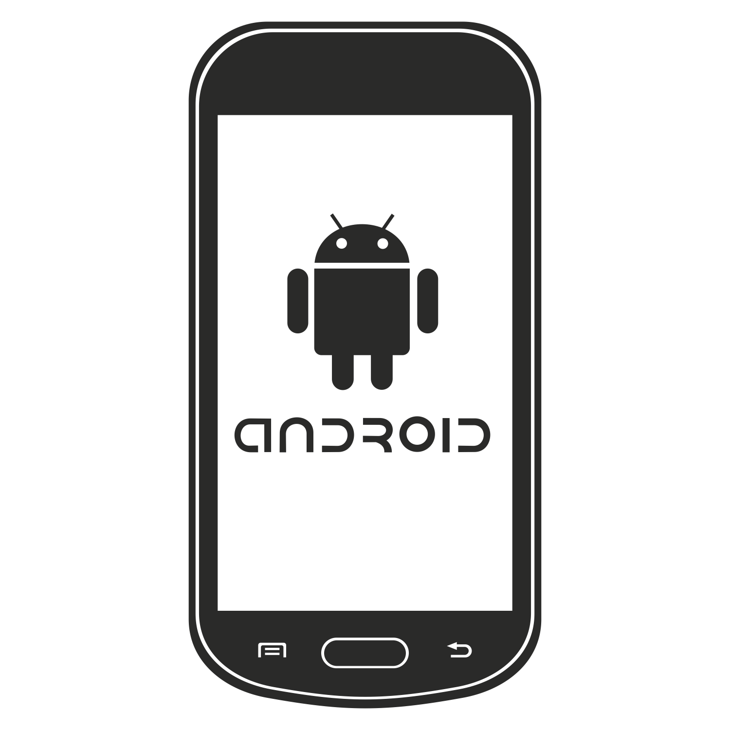 1500x1500 Vector For Free Use Phone With Android Logo